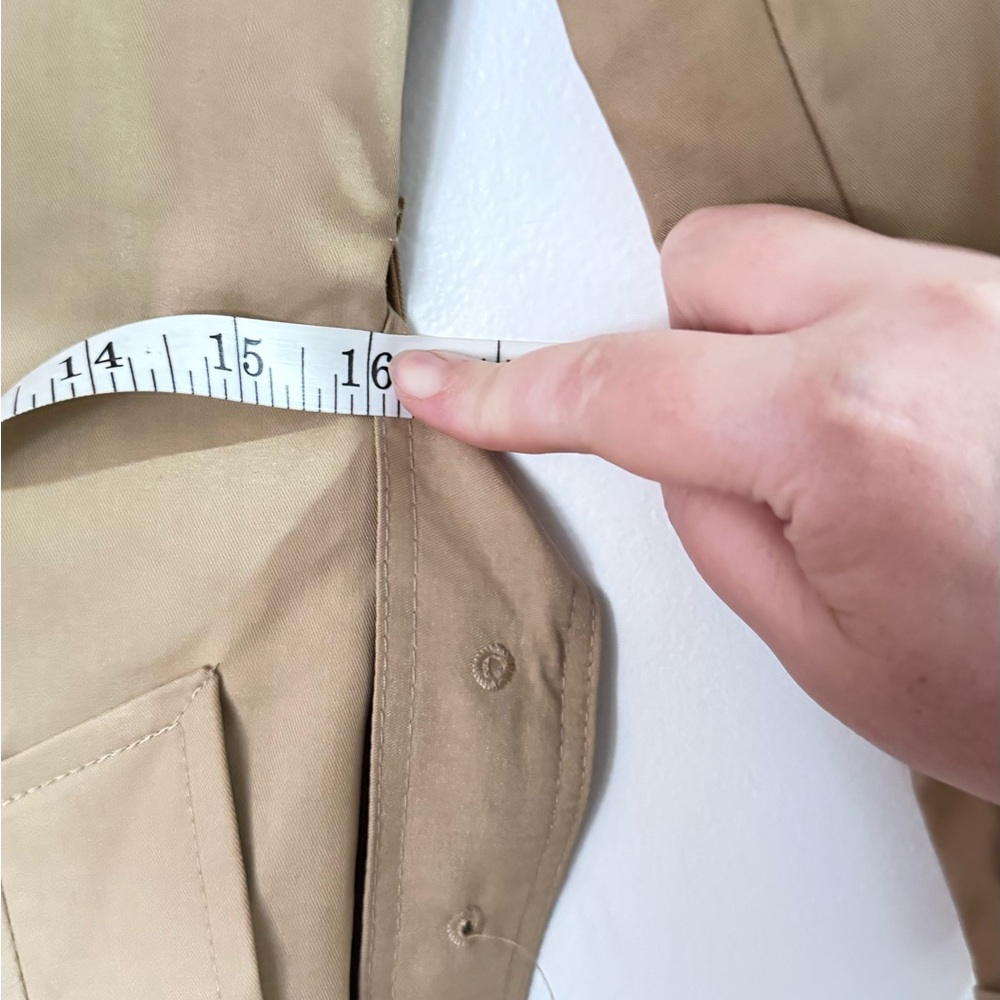 Source Unknown Beige Double-Breasted Trench Coat … - image 4